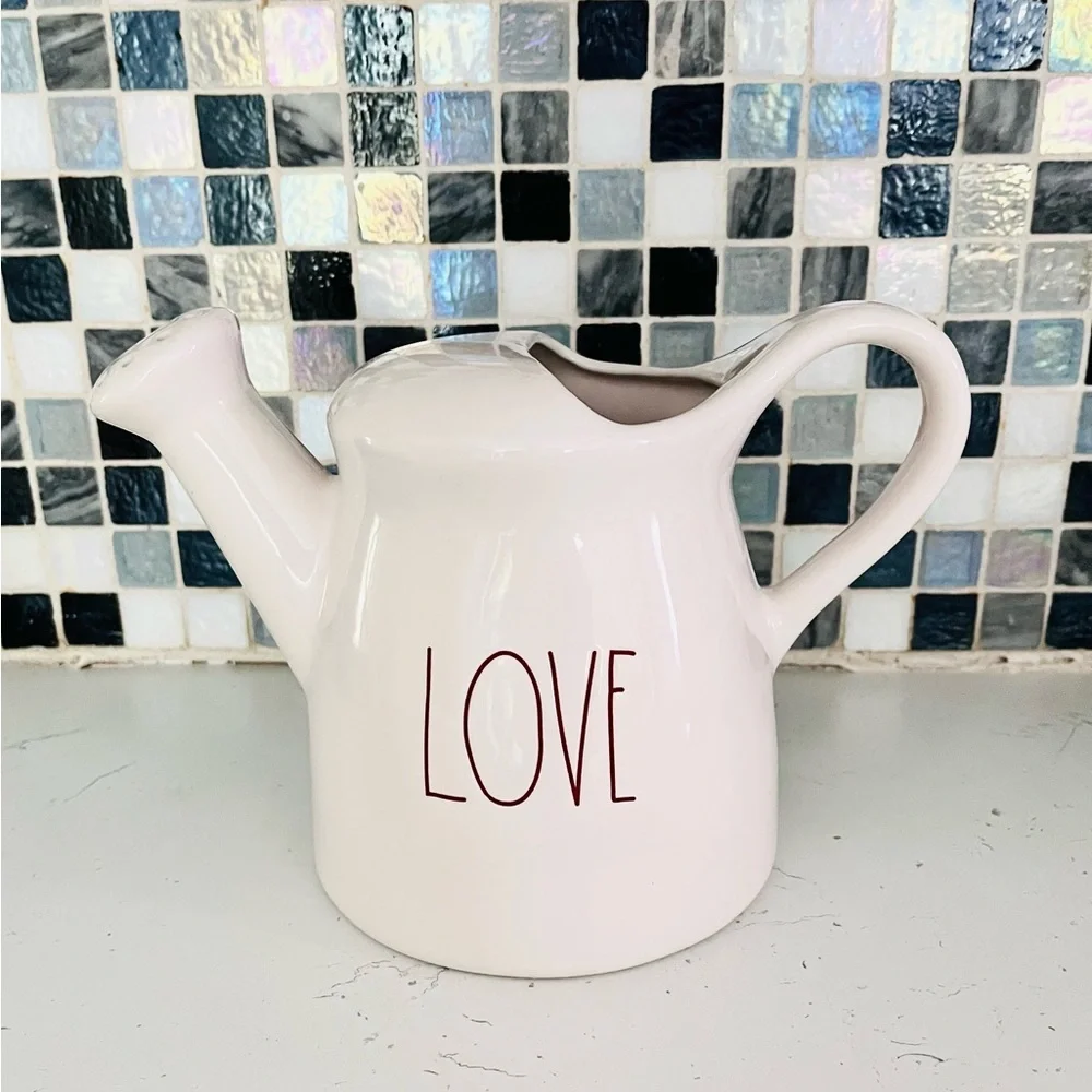 Rae Dunn White Ceramic ‘LOVE’ Watering Can